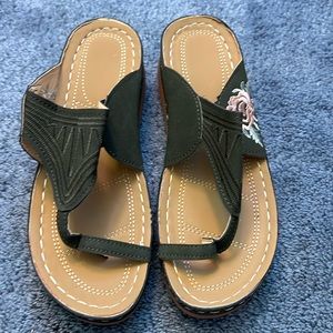 New embroidered sandals